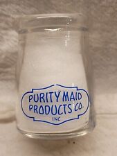 PURITY MAID PRODUCTS CO. DAIRY CREAMER MILK BOTTLE NEW ALBANY INDIANA picture