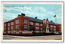 1924 Emerson School Campus Building Side View Entrance Gary Indiana IN Postcard picture