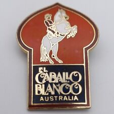 Vintage El Caballo Blanco Australia Horse Theme Park Pinback Pin Badge Souvenir picture