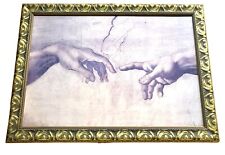 Vintage The Creation of Adam Framed 29.25 x 41.25 picture