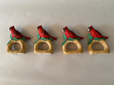 4 Vintage Cardinal Napkin Rings picture