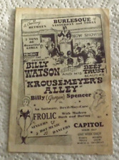Burlesque Show Flyer 1909 Billy Watson and His Beef Trust Beauties picture