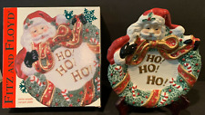 2002 Fitz and Floyd Cabape Plate Santa Wreath  picture