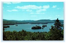 Blue Mountain Lake NY From Adirondack Museum Postcard Aerial Mountains C11  picture