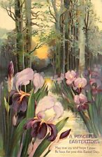 Tuck Easter Purple Iris by Forest Stream Postcard Art Series 8627 picture