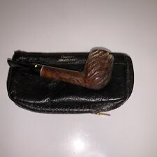 Vintage Dr. Grabow SAVOY  Tobacco Pipe & Leather Pipe Pouch Nice Rare picture