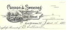 1897 EAST BUFFALO NY CANNON & SWEENEY BUYERS OF LIVESTOCK BILLHEAD INVOICE Z4070 picture