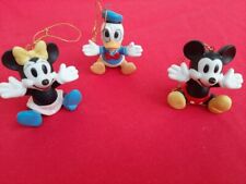 Vtg Schmid Disney Babies Christmas Ornaments Mickey Mouse, Minnie, Donald Duck picture