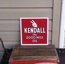 Kendall 2000 Mile Oil Metal Sign Gas Repair Shop 12x12 50079 picture