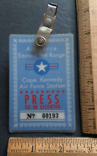ORIGINAL 1960s NASA AFETR CKAFS ROCKET MISSILE PRESS LAUNCH ACCESS BADGE #00193 picture