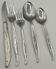 Vtg MCM Ekco Eterna Star STARBURST Stainless FLATWARE Lot of 19 Pieces picture