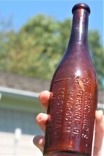 MARCHAND’S PEROXIDE OF HYDROGEN, rare 1800s amber bottle picture