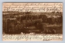 Ann Arbor MI-Michigan, River & City View From Boulevard, Vintage Postcard picture