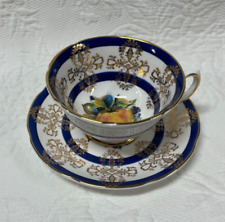 Vintage Royal Grafton fine bone china cup & saucer BEAUTIFUL fruits picture