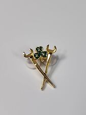 Ironworkers International Lapel Pin Clover & Crossed Wrench picture