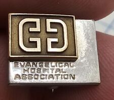 VTG Lapel Hat Pinback Evangelical Hospital Association 110 10k Brooch Pin Badge picture