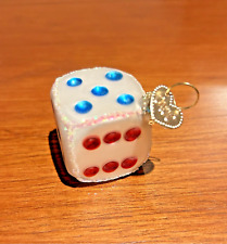 OWC Old World Christmas Blown Glass Dice with Tag picture