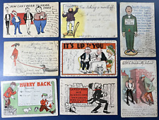 Humor/Comic 8 Mixture Greetings Antique Postcards.Posted. People. UND Backs picture