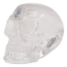 Ebros Clear Translucent Witching Hour Gazing Skull Miniature Figurine 2.5