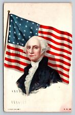 1908 George Washington & US Flag AMERICAN SODA FOUNTAIN CO. ANTIQUE Postcard picture