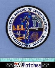 FBI LABORATORY DIVISION Shoulder Patch FORENSICS DNA CRIME SCENE CSI 7N picture