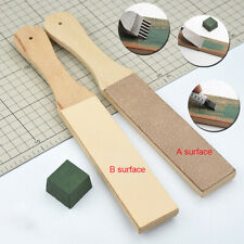 Wooden Dual Sided Leather Blade Strop Tool Supply Razor Sharpener Polishing picture