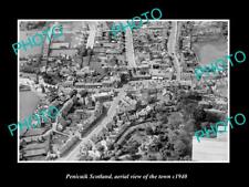 OLD 6 X 4 HISTORIC PHOTO OF PENICUIK SCOTLAND AERIAL VIEW OF THE TOWN c1940 1 picture