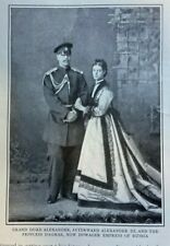 1908 Lady Randolph Churchill In Russia Czar Grand Duke Alexander illustrated picture