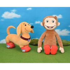 RARE Curious George & Hundley Special Roller Skating Plush doll SET from JAPAN picture