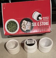 New The Container Store See & Store Magnetic Plastic Storage. 2 Boxes of 12 each picture