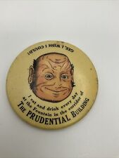 Very Rare Early 1900  THE PRUDENTIAL BUILDING Advertising Pocket Mirror picture