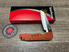 Spyderco Smock Folding Knife, Limited Custom Halloween Jack-O-Lantern Scales picture