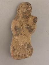 Original 4000 Year Old Terra Cotta. Idol Of A Mother Monkey Holding Her Baby picture
