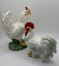 Vintage Ceramic Rooster Lot Kitchen Figurine Country Farmhouse picture