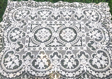 Antique Handmade Tablecloth Italian Point de Venise Lace Vintage 60