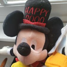 Disney Plush Happy New Year 2000 Mickey Goofy Donald Duck Collectible Vtg Y2K picture