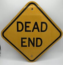 Authentic Retired Vintage DEAD END 12” X 12” Metal Highway Road Street Sign picture