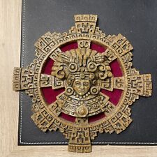 Aztec Vintage Sun Stone Mayan Artifact 11 In. Diameter picture
