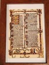 Framed Medieval illuminated manuscript art print Psalm 1 picture
