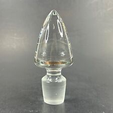 Vintage Crystal Clear Cone Spear Decanter Stopper picture