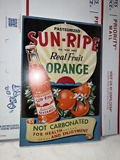 VINTAGE SUN RIPE ORANGE DRINK NON CARBONATED REAL FRUIT BEVERAGE COLA ADVERTISNG picture