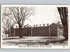 c1930 Blair Hall Boys Dormitory Olivet College Michigan MI Postcard picture
