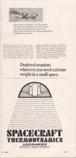 Lockheed 1966 Original Print Ad Depleted Uranium Spacecraft Thermodynamics picture
