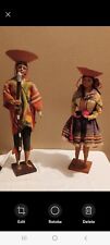 2 Vintage Hand Made Peruvian Dolls Very Well Made picture