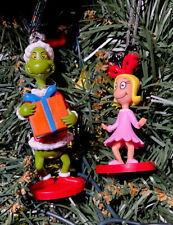 2ct 2022 (Santa Grinch & Cindy Lou Who) How The Grinch Stole Christmas Ornaments picture