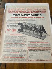 Vintage 1968 Digi-Comp 1 Table Top Digital Computer ad picture