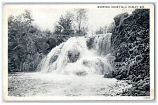 c1940's Montreal River Falls Hurley Wisconsin WI Vintage Unposted Postcard picture