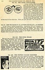 1924 small Print Ad of The Ouija Board Magic Eye-Glasses Victory Canary Songster picture