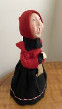 VTG 1960s Paper Mache & Felt Woman Christmas Caroler ~ Made In Taiwan picture