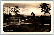 Dormitory Garden Camp John Hay - RPPC Real Photo Postcard - Posted picture
